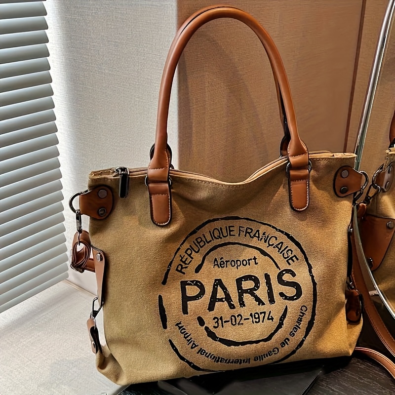 TEMU New Large Capacity Portable Tote Bag With Adjustable Shoulder Strap Length, Single Shoulder Bag, Crossbody Bag