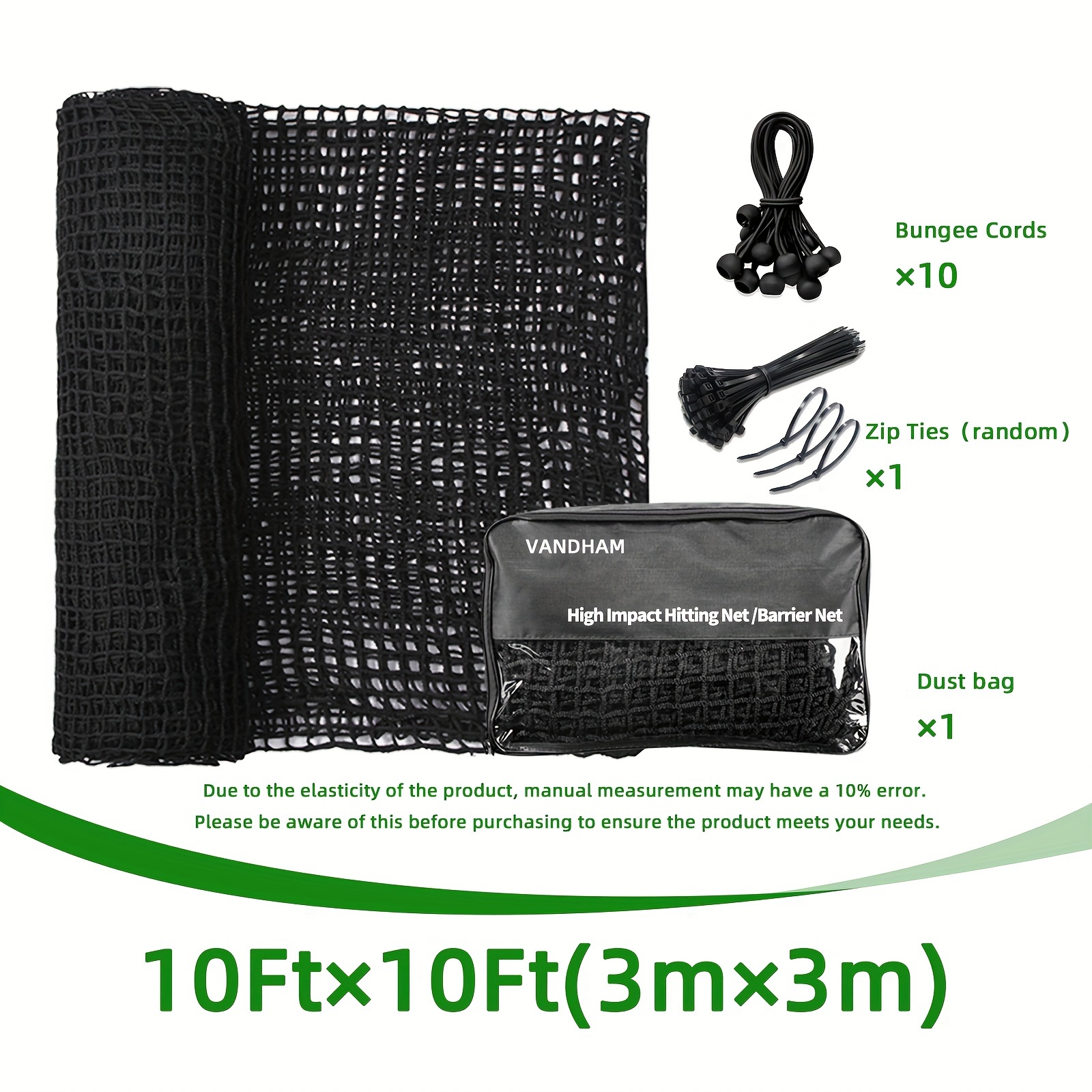 Heavy-Duty Golf Practice Net, Adjustable Rectangle