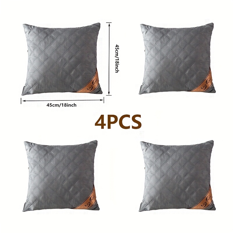 Set Of 4 New High-quality Luxury Double-sided Pattern Throw Pillow Inserts, -rebound Home Decor Pillows For Sofa, Car, And Couch