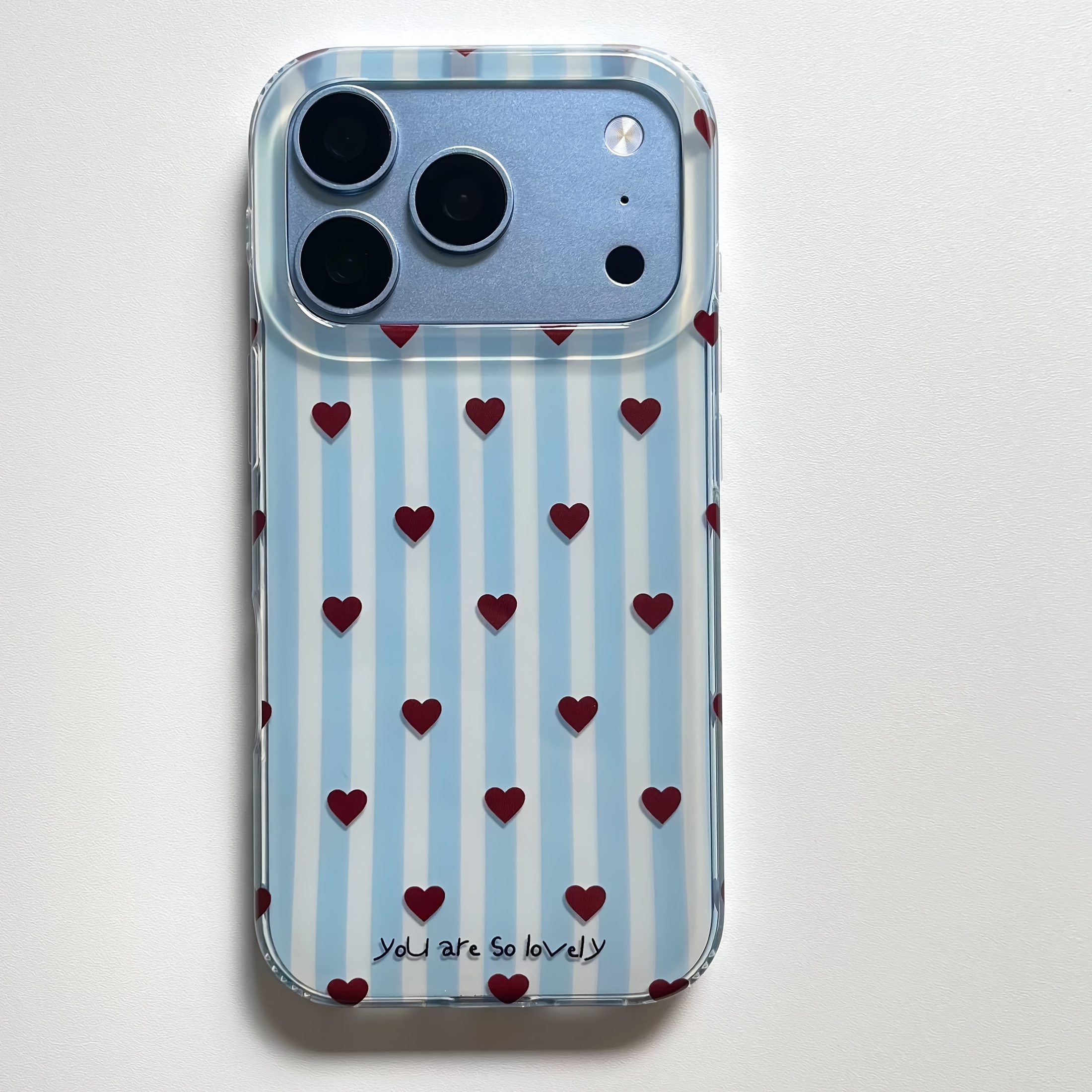 TEMU Phone Case: Striped Heart Pattern Phone Case Suitable For Iphone 18, Iphone 18 Pro Max, Iphone 18 Pro/16/11/13/ Plus/15 Pro/15 Pro Max/12/14 Pro