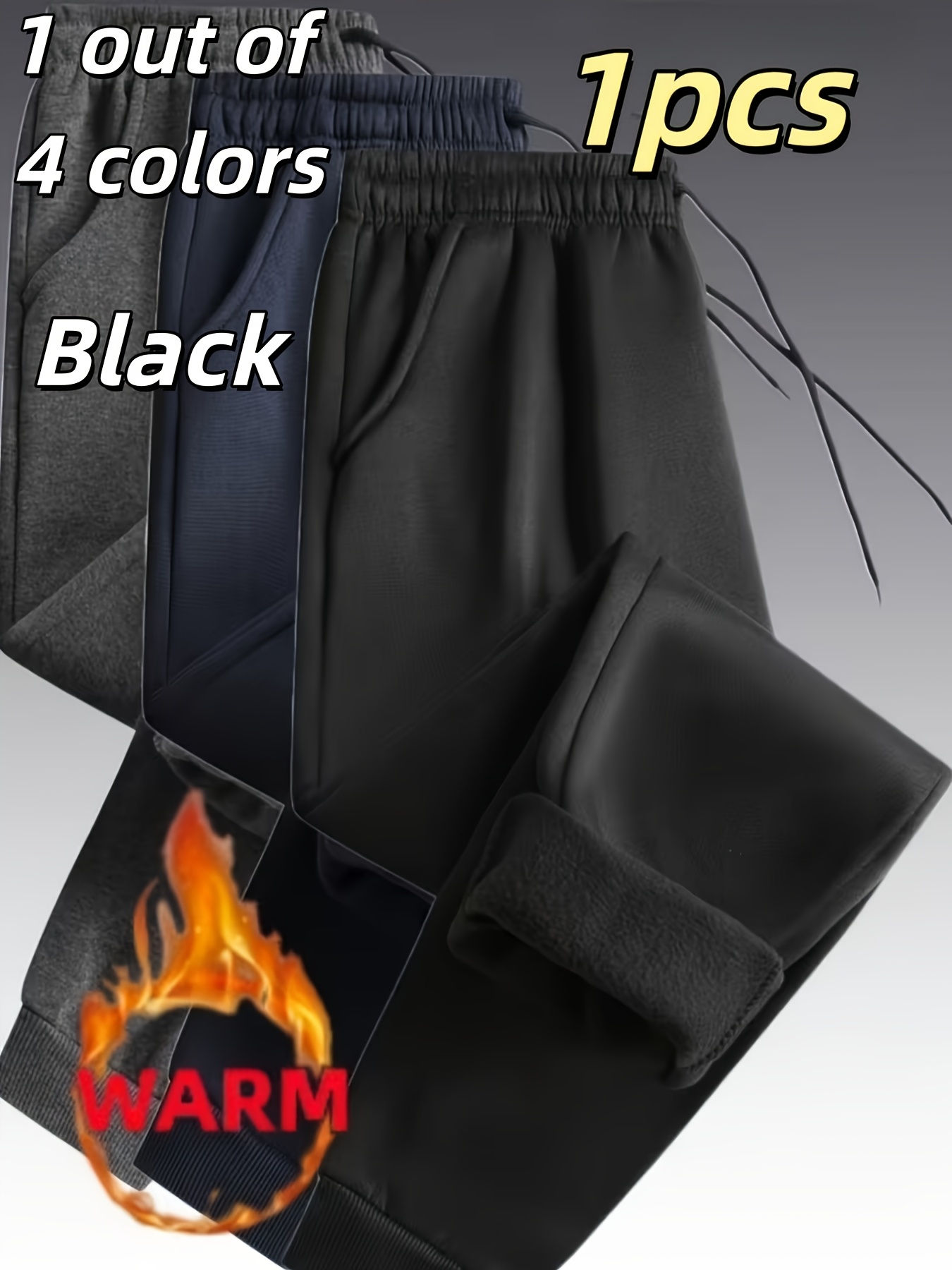 mens warm joggers with adjustable waist pockets soft machine washable athletic pants suitable for gym fitness training casual wear regular fit solid color sweatpants for daily use and outdoor activities