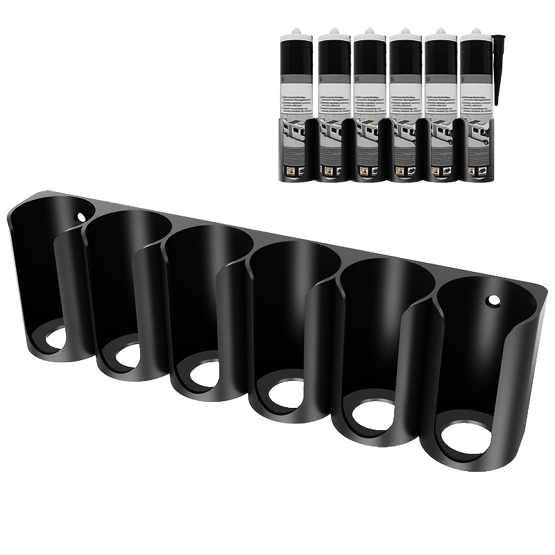 TEMU 2/4/6-slot Plastic Sealant Gun Holder, Rv Wall Furniture Organizer Rack, Rv Tube Holder Box