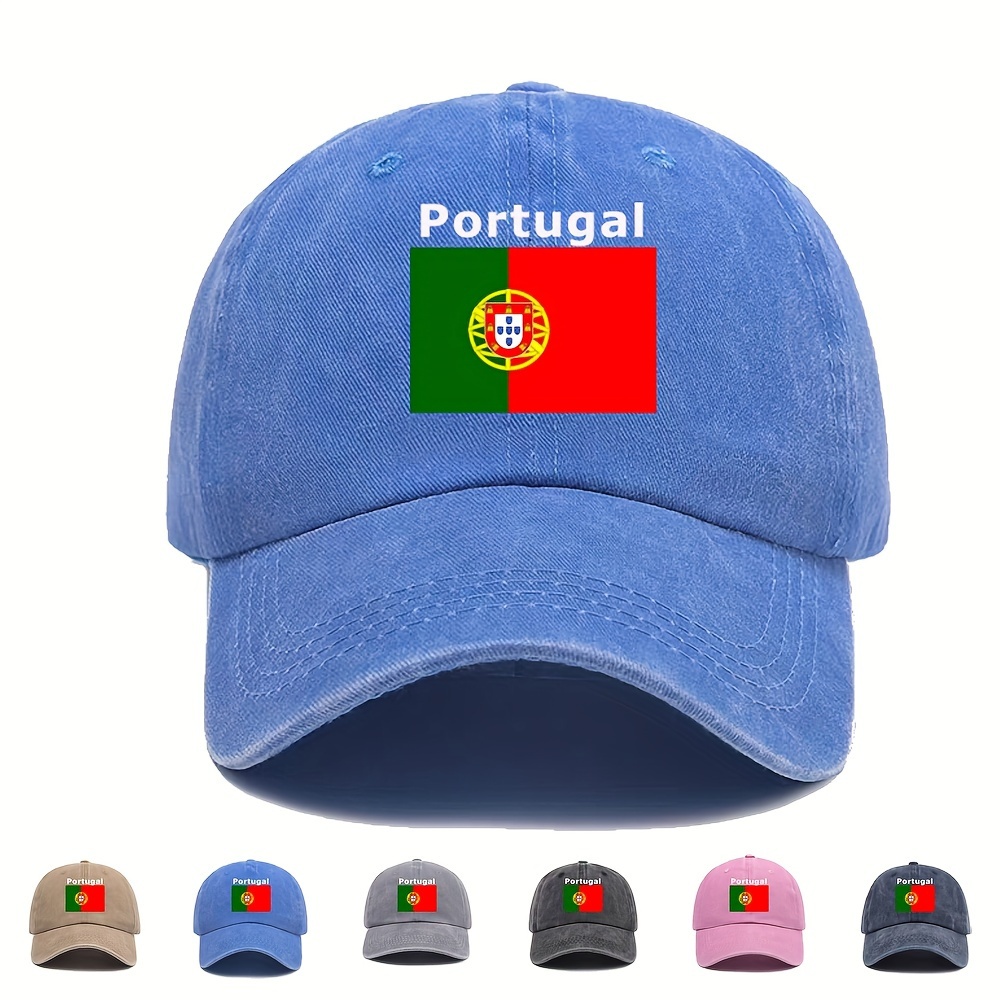 

Casquette de baseball en coton lavé vintage avec drapeau du Portugal - Casquette de papa ajustable, légère, cadeau parfait pour hommes et femmes