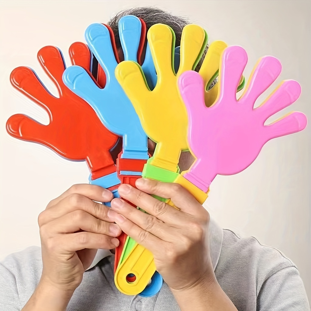

4pcs, 28cm/24cm/19cm Large Thickened Clap Trap Small Hand Clapping Hand Games Festival Plastic Palm Clapping Hand Plastic Clap Hands Applauding Bats
