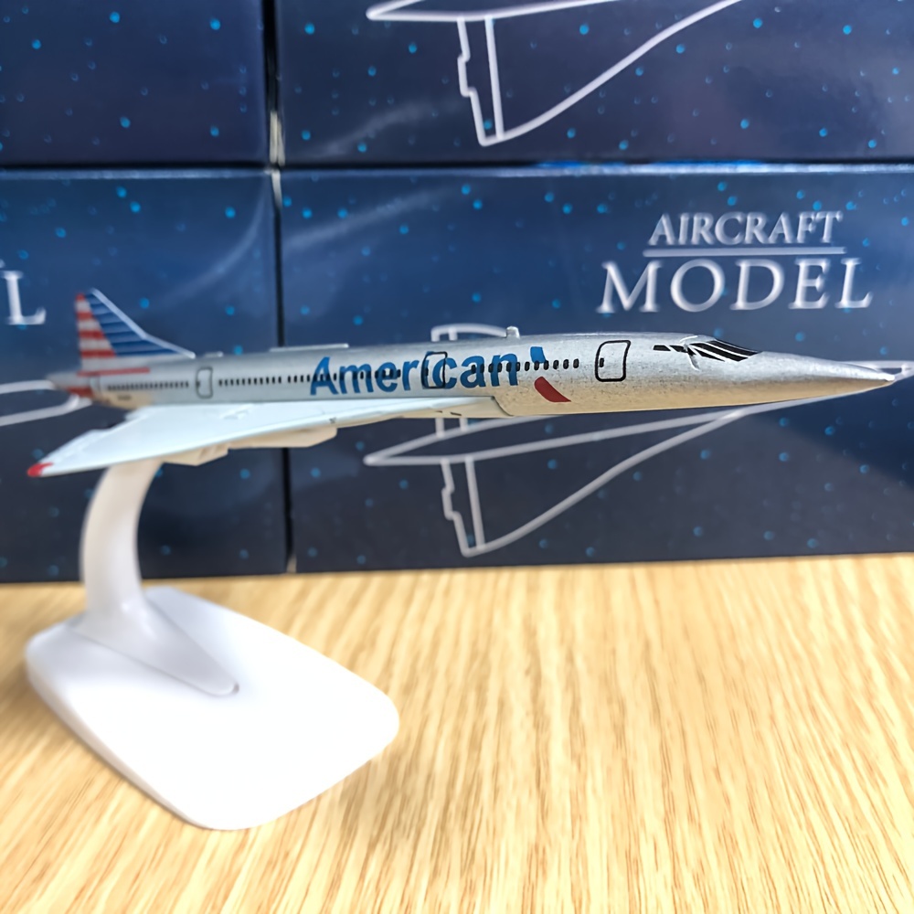 

Concorde Jet Aircraft Model 1:400 Scale - Manual Push Operation, Diecast Titanium Alloy, Weather Resistant, Suitable For Ages 14+