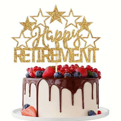 1 retirement cake topper im retired cake decor retirement party decorations supplies for men or women golden glitter