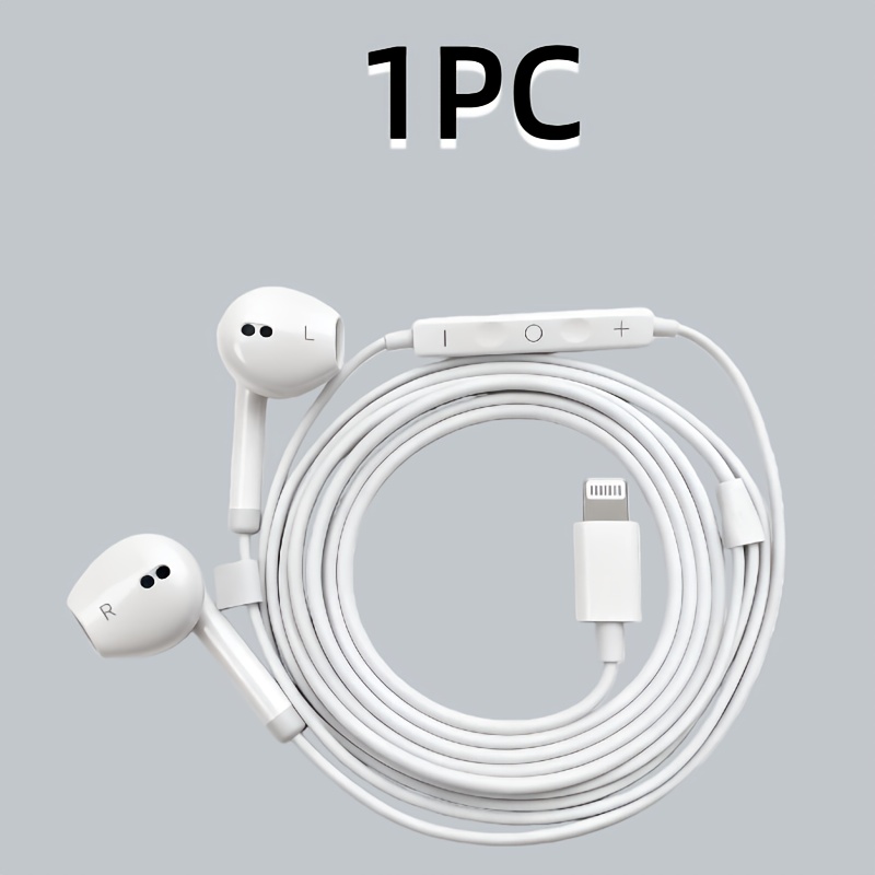 TEMU Écouteurs Filaires avec Microphone, Contrôle du Volume, pour Musique et Appels, Compatibles avec iPhone 14/13/12/11/SE/X/XR/XS