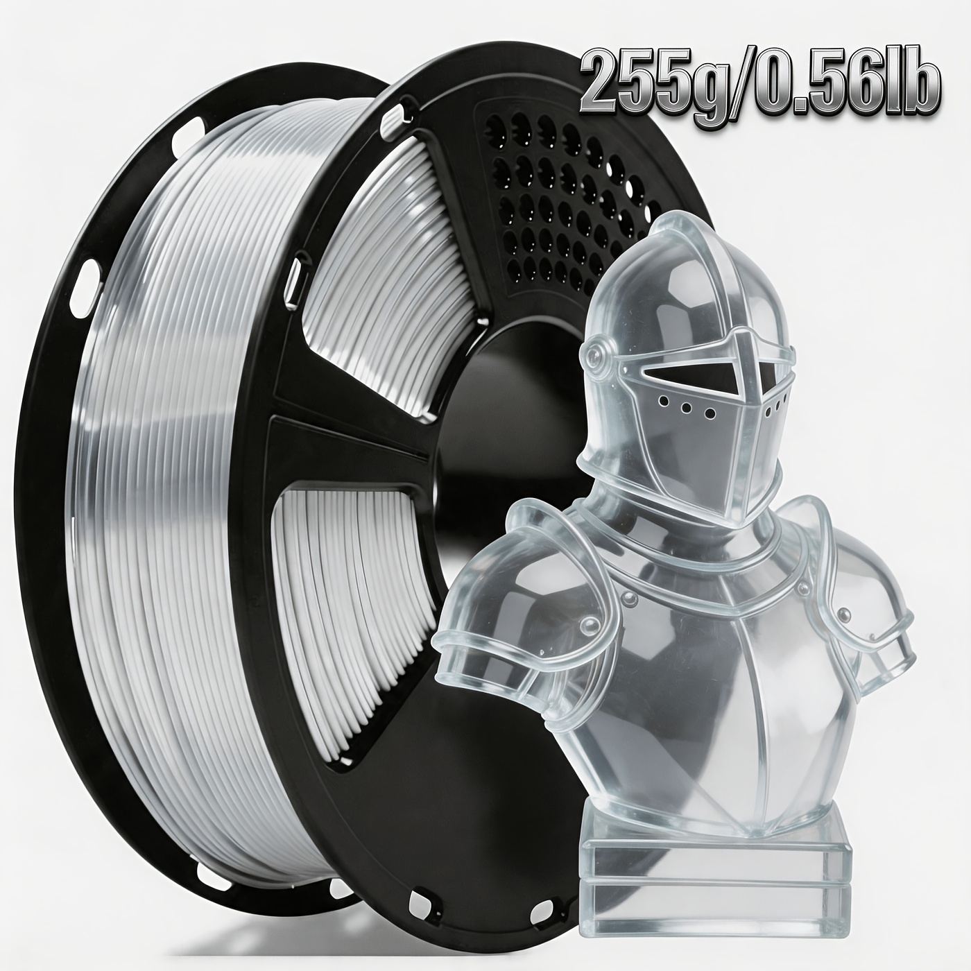 TEMU Pla And 3d Printing Consumables, In Golden, Silvery And Transparent Colors, 255g, Wound, With A Diameter Of 1.75mm +/- 0.02mm For , Suitable For