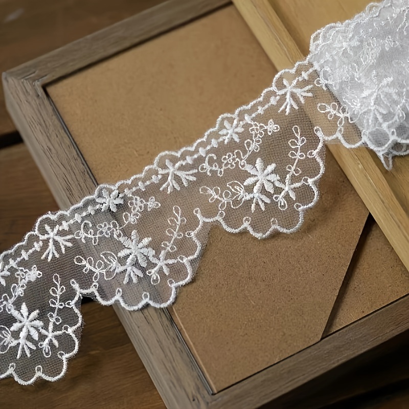 Image of 1pc- Large Wave Double-sided Mesh Lace Trim Additions Fashionable Women's Clothing Fabric Lace