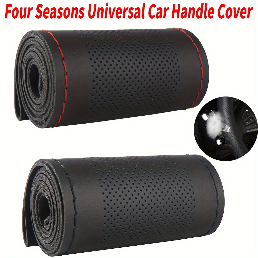 

Universal Steering Wheel Cover – Leather Grip Protector Without , Fits Most Models – Breathable, Anti-slip,