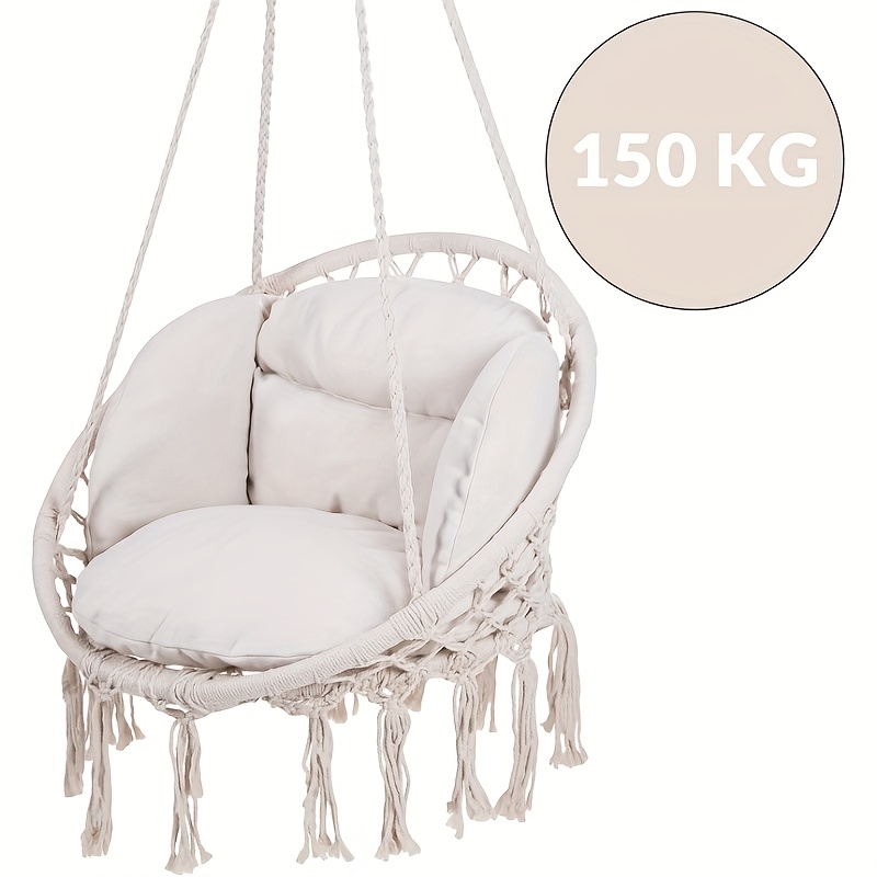 outdoor hanging chair bohemian style camping   chair 1 hanging chair 1 cushion