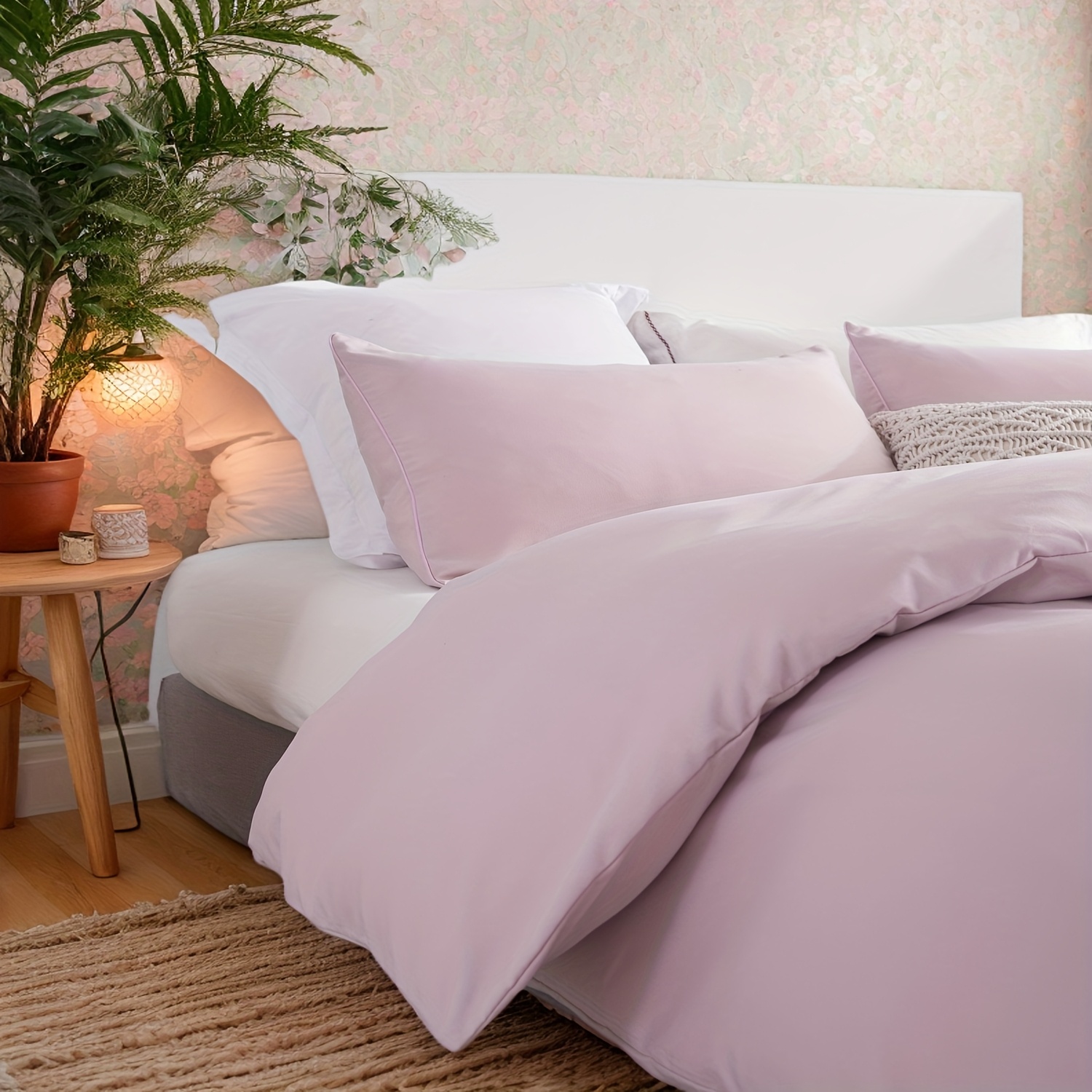 TEMU Queen And King Size Duvet Cover, Soft Washed Microfiber Bedding Featuring Zipper Closure (includes 1 Duvet Cover And 2 Pillow Shams), Does Not Comforter