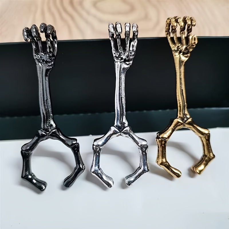 3pcs retro hand bone skeleton smoking rack