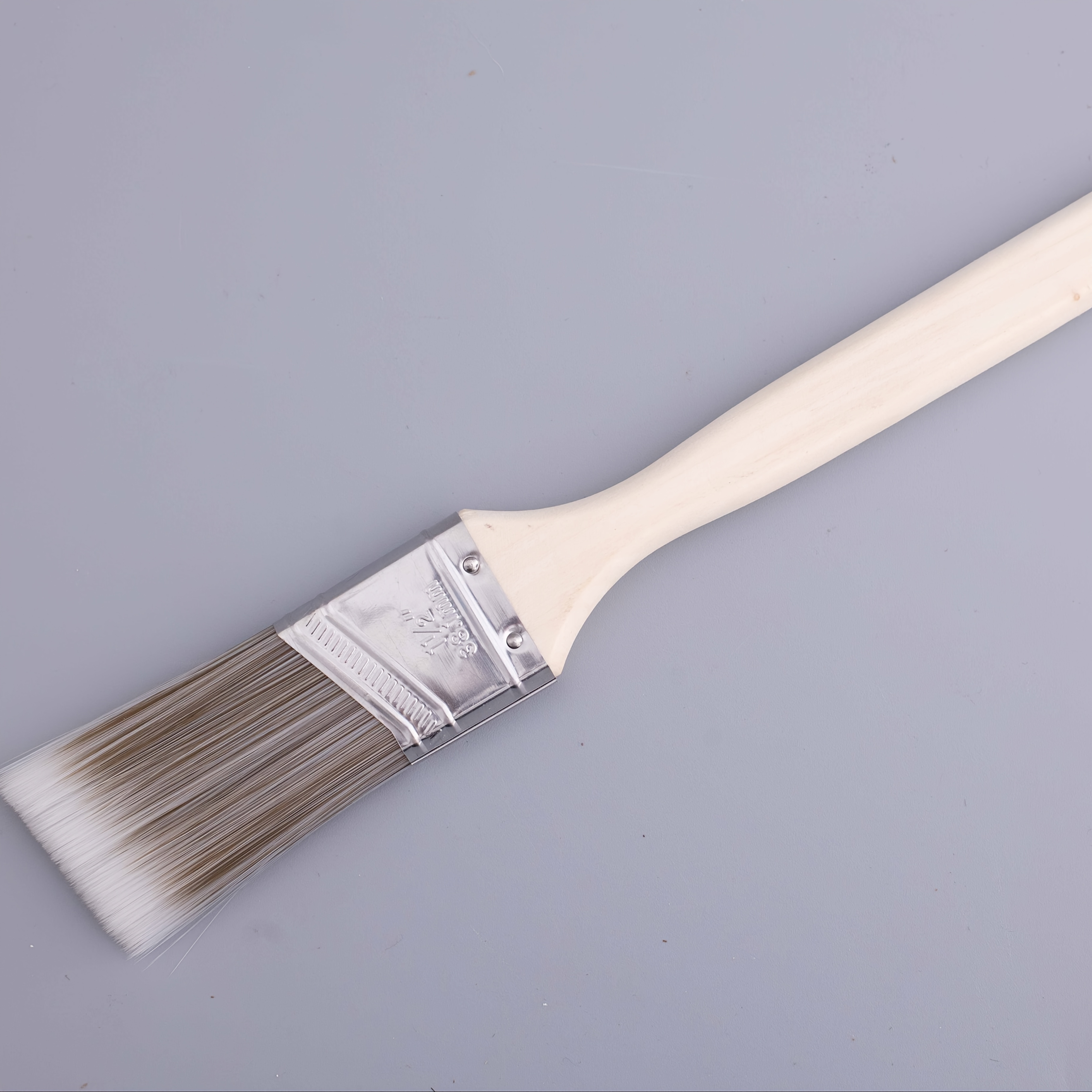 TEMU Manche en Bois de 2 Pouces avec Design Rainuré - Poignée Courte Robuste pour Espaces Étroits, Peinture à l'Huile et Papier Peint - Outils