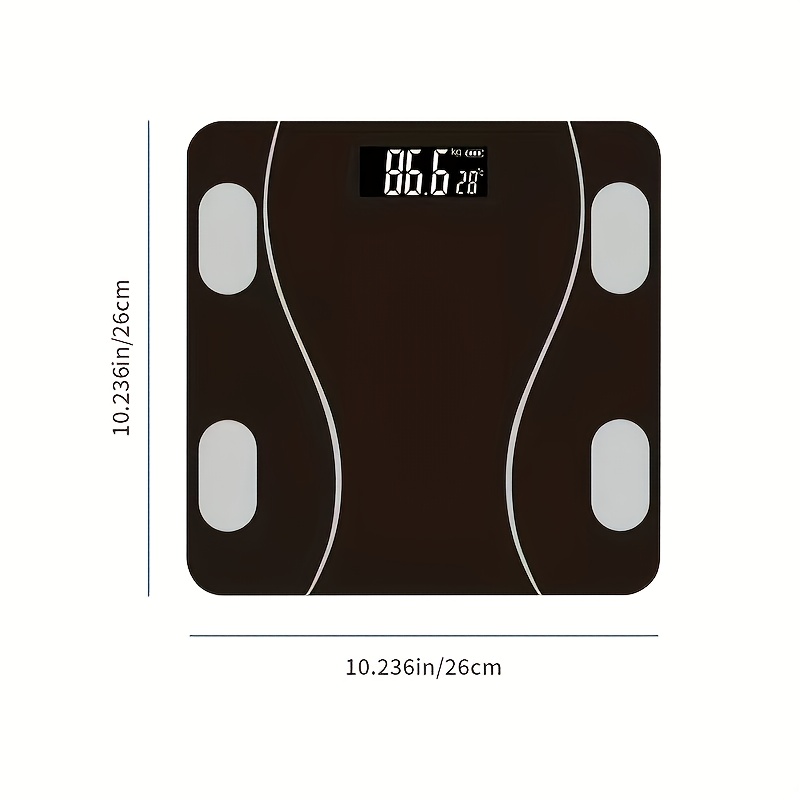 TEMU Electronic Wireless Scale For Household Use, Designed For Weight Loss, Dorm Small Body Scale, Intelligent Weight Scale, Bathroom Scale, Battery