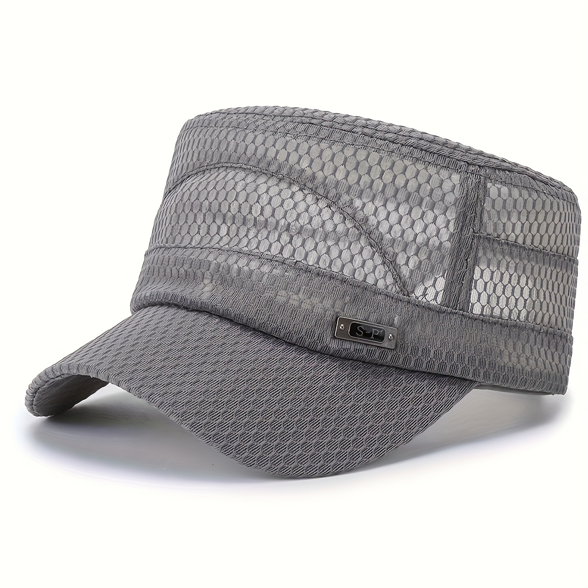 1pc Of Summer Men's Flat Cap, Breathable Mesh Sun Hat For Outdoor Casual Wear