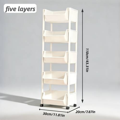 3 4 5 tiers wheeled rolling storage rack large capacity storage suitable for offices bathrooms living rooms bedrooms and garages storage and organization
