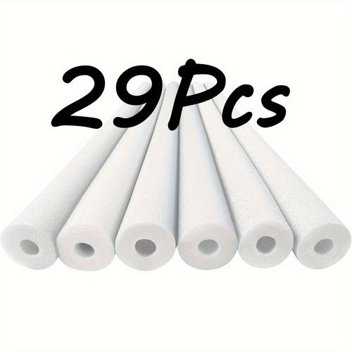 29 pack soft large white foam noodle tube bulk swim noodles multi purpose floating training device exercise aid craft projects
