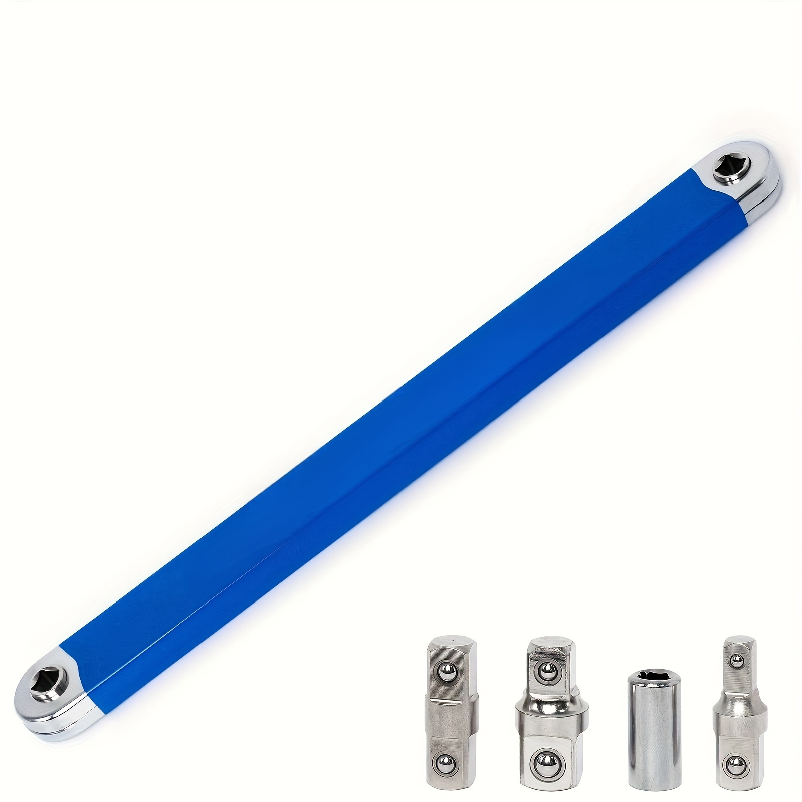 

Extension Wrench Set, With 1.27cm, 0.64cm, And 0.95cm Model Drive Adapters, Used For Small Universal Extension Wrenches