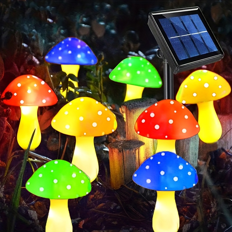 20 12 8 led solar   outdoor garden decorative lamp dimmable 20 12 8 led mushroom outdoor accessories 8   solar christmas decoration lawn light   sensor design suitable for camping courtyard garden