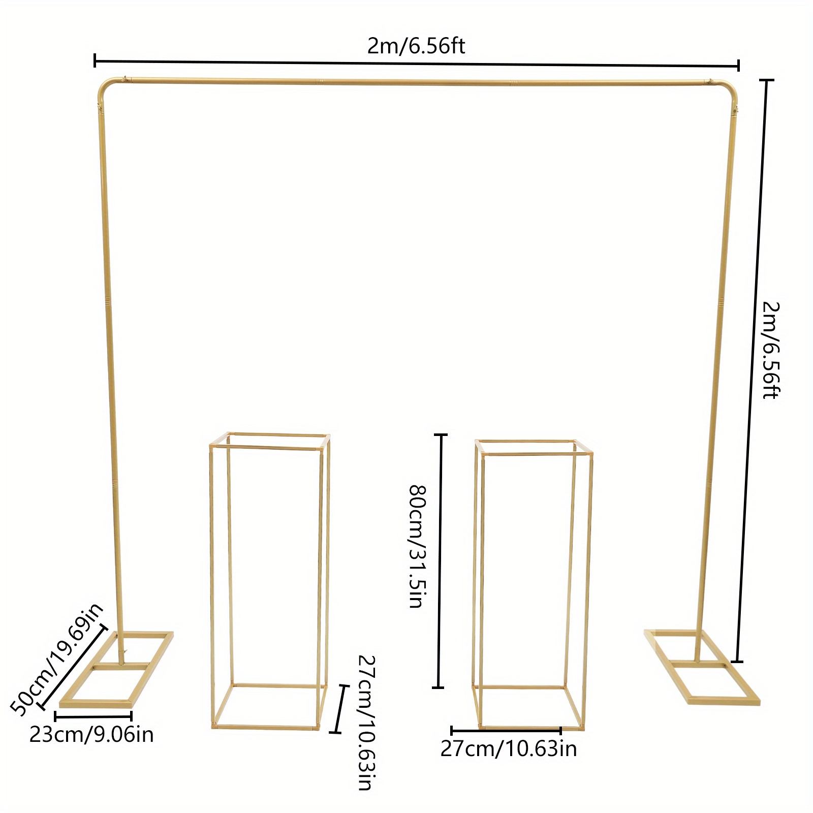Image of Backdrop Stand Set 6.56x6.56ft Heavy Duty Load Bearing 17.6lbs For Party Decorations Birthday Garden Banquet Photo Booth Background Event Supplies Modern Elegant Garden Outdoor