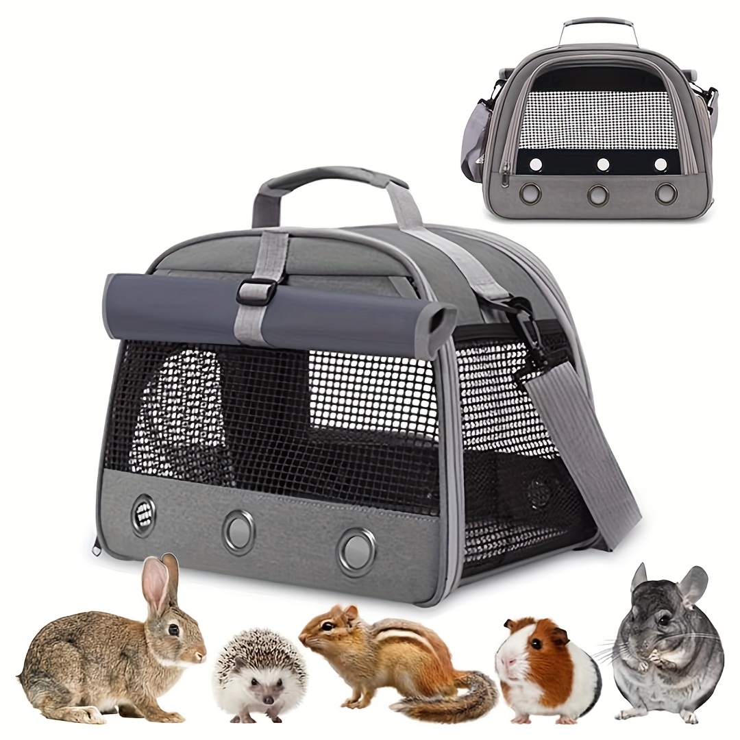 TEMU Borsa da viaggio per porcellini d'India, una custodia portatile progettata per piccoli animali come criceti, cincill�, , coniglietti, gerbilli,