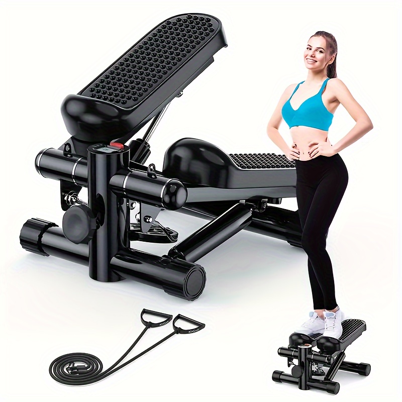 Mini Steppers Para Hacer Ejercicio En Casa, Máquina De Pasos De Escalera Con Diseño Súper Silencioso, Paso A Paso Hidráulico Con Bandas De Resistencia, Equipo Portátil De Ejercicio En Casa, Capacidad