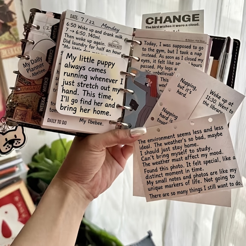 A7 Binder, Waterproof Pu Leather Notebook With Multiple Pockets, Detachable Binder Rings, Suitable For Diaries, Scrapbooks, Photo Card Storage, A Must-have For Offices, Schools, Travel And Summer