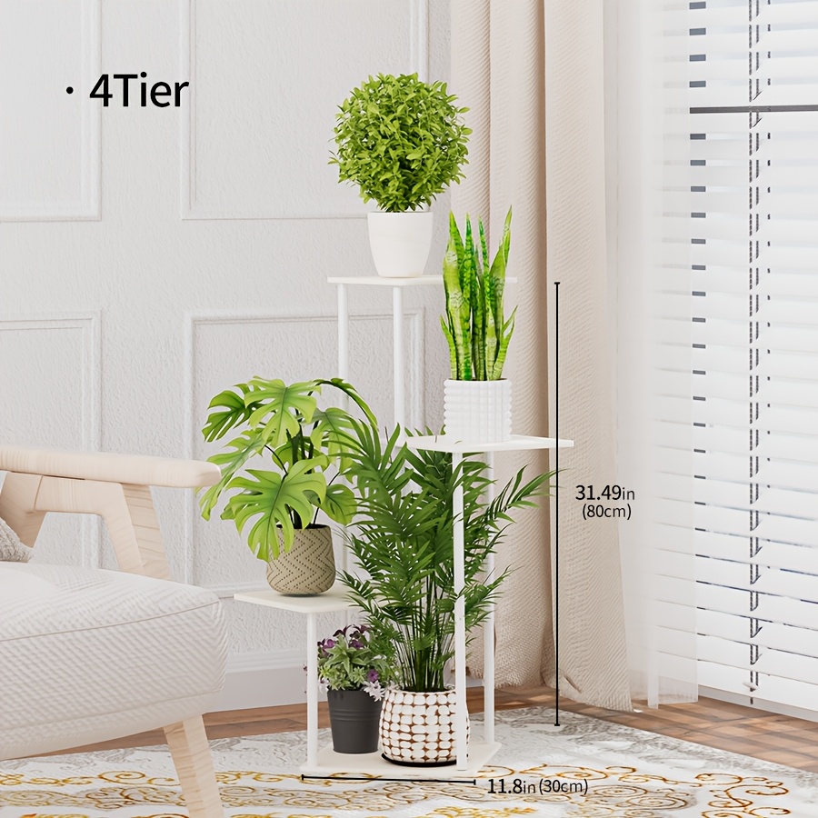 TEMU 1 support à plantes à 4/5/6 niveaux pour extérieur, étagère de rangement en bois pour fleurs, présentoir d'intérieur pour fleurs, support pour