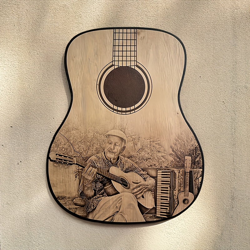 Image of A Handmade Guitar-shaped Photo Keepsake - Personalized Picture Customization. Valentine's Day Gift For Boyfriend, Gift For , Father's Day Gift For Dad, Christmas, Birthday Gift, With Stand