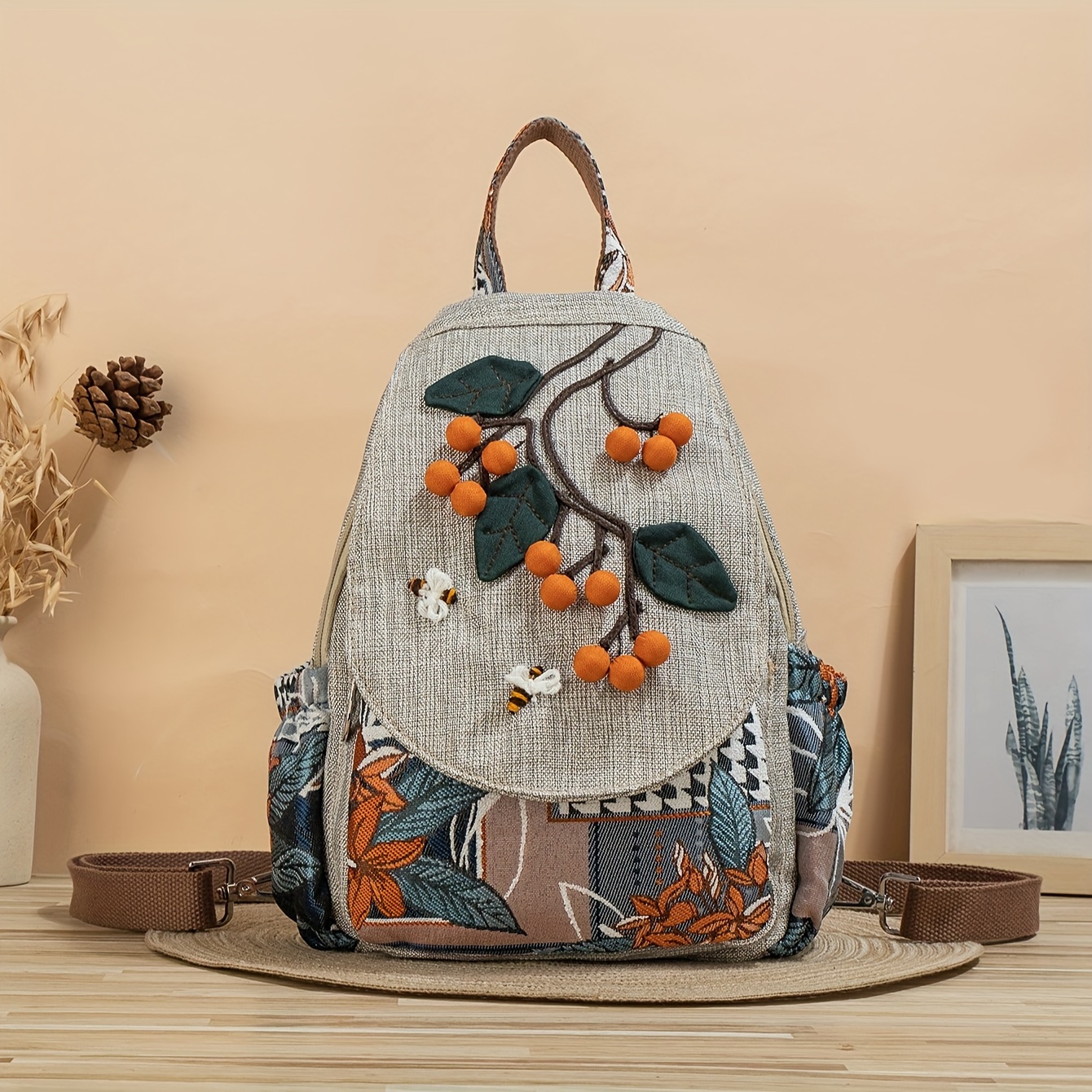 Backpack purse boho sale