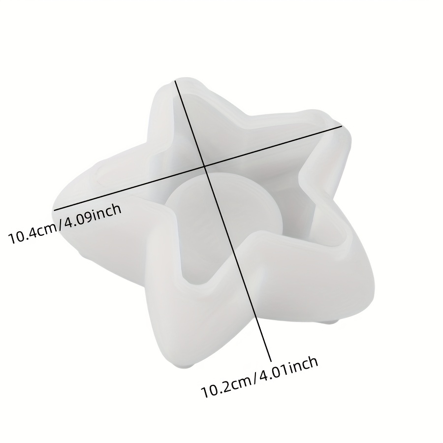 Resin Candle Holder Mirror Silicone Plaster Casting