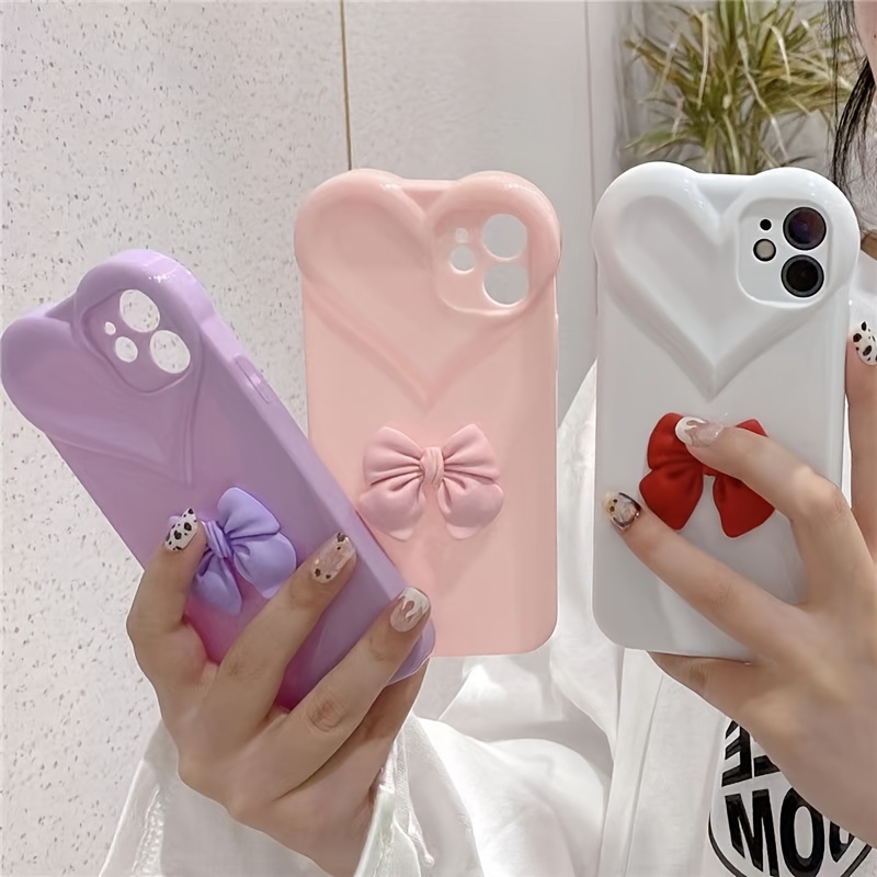 

Trend Small Bow Creative Love For Iphone15 Universal Phone Case 7/8gse2 All-inclusive Silicone Soft Case X/xs