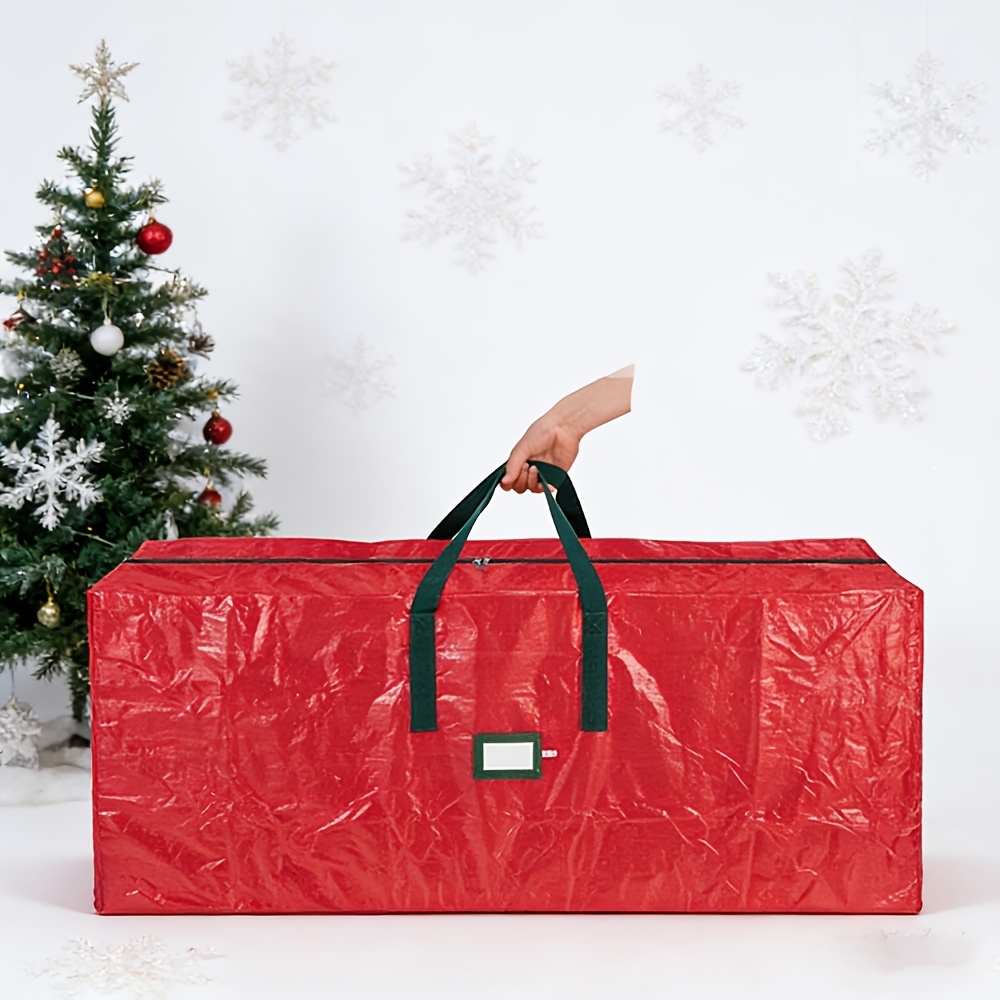 TEMU 1pc Christmas Tree Storage Bag, Large Capacity Pvc Christmas Storage Bag, Outdoor/home Christmas Tree Storage Bag, Christmas Tree Storage, Tree