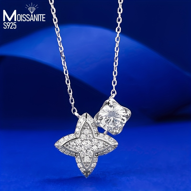 

1 925 1 Moissanite Pendant Necklace Jewelry Women' Pendant Necklace Engagement For Or Girlfriend For Christmas