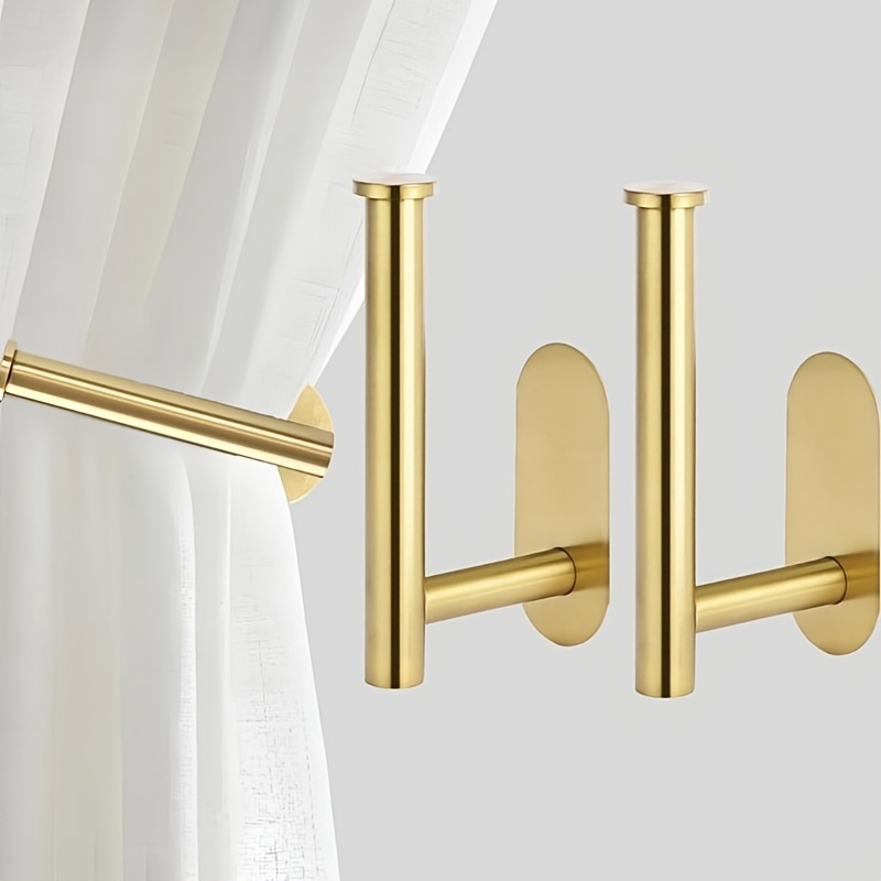 item picture curtain tiebacks hooks wall mounted curtain holdbacks screw in curtain holders for drapes curtain pull backs curtain tie backs stainless   2pcs golden