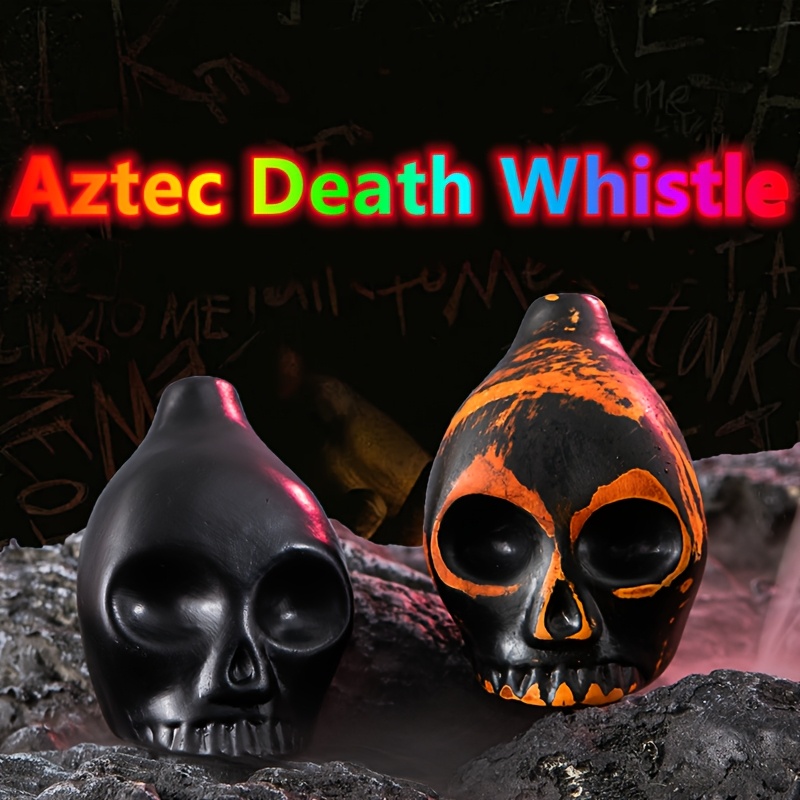 

1pc Aztec Death Whistle - Handcrafted Ceramic Instrument Replica - Unique Gift For History Enthusiasts And Collectors, No Battery Required