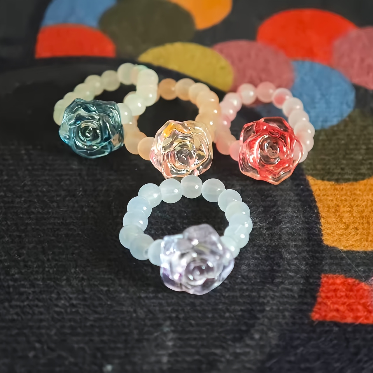 Women's Hand-Woven Minimalist April Birthstone Ring