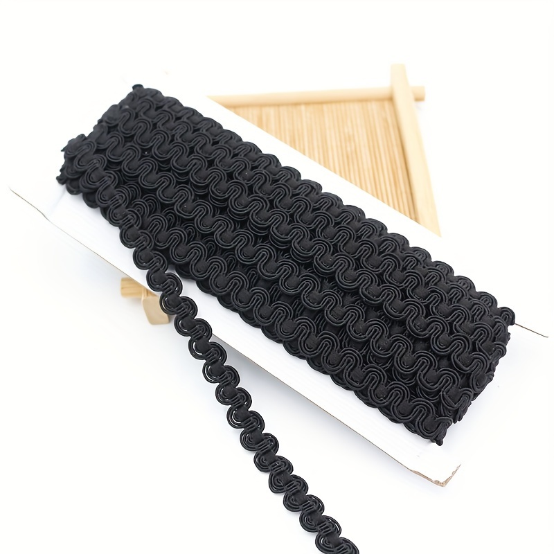TEMU 10 Mètres Une Carte 1cm de Large en S Petite Dentelle Rideau Bord de Coussin Dentelle Autocollant de Bord de Canapé Matériau de