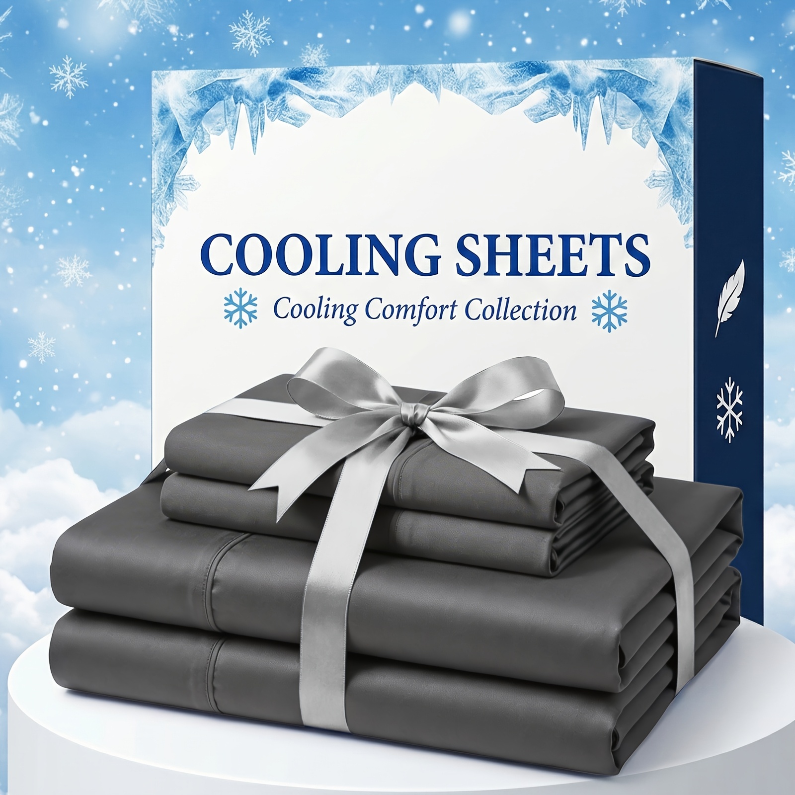 item picture extra deep pocket bamboo fiber bed sheet set breathable and cooling bed sheet   bed sheet set soft wrinkle resistant and comfortable   fits extra deep mattresses   childrens pillowcases flat sheet and fitted sheet