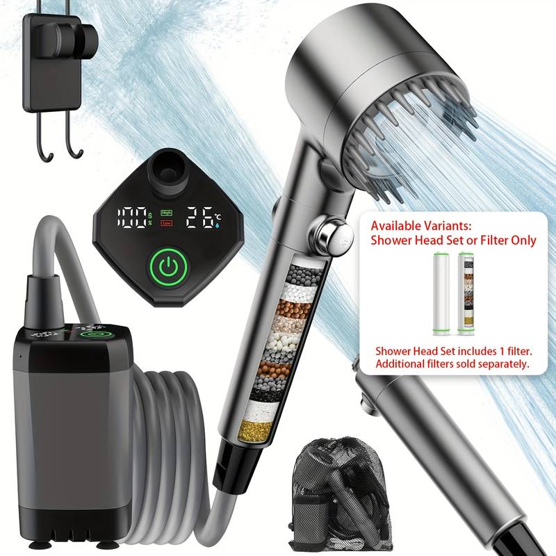 Pet Baby Portable Camping Shower, Upgraded Outdoor Camp Shower With 6000mAh