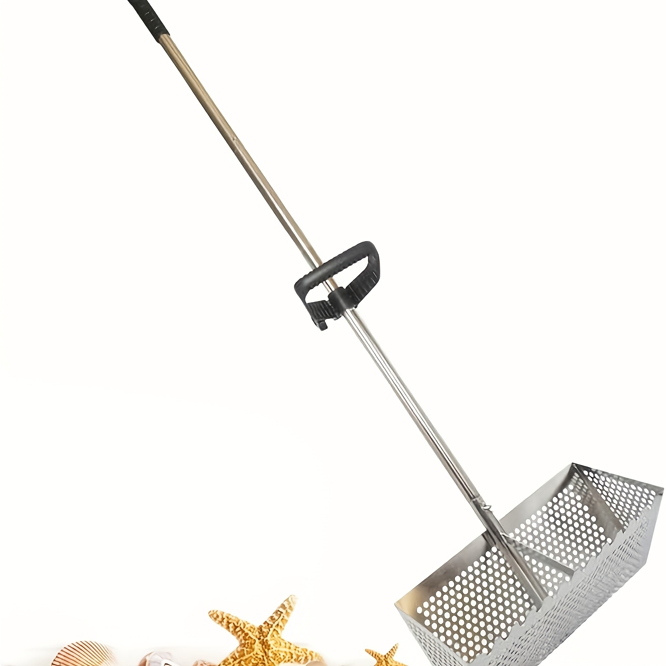 TEMU Carbon Steel Sand Sieve Foldable Beach Sieve, Sand Beach Sand Sieve Sieve Beach Sand Spoon For Shell Shovel Beach Shovel And Sieve For Shell