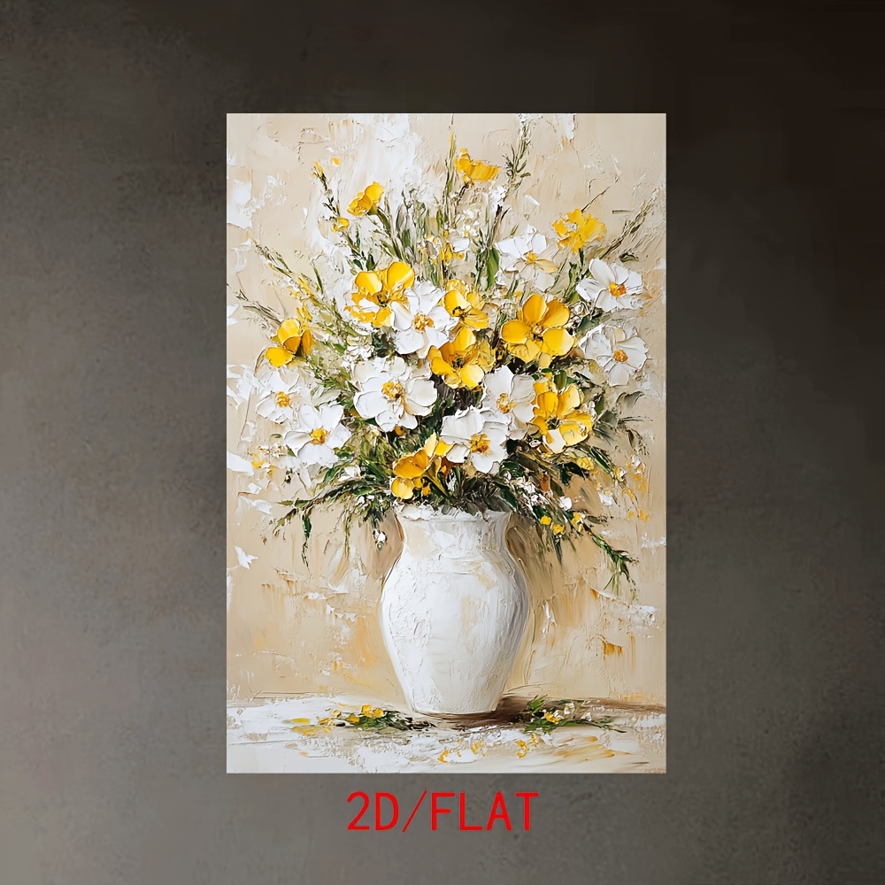 TEMU 2d Flat, 2d Flat, 2d Flat Frameless 2d Flat Canvas Artwork, Ideal For Home Decor, Featuring Oil Painting And In Art For Indoor Display
