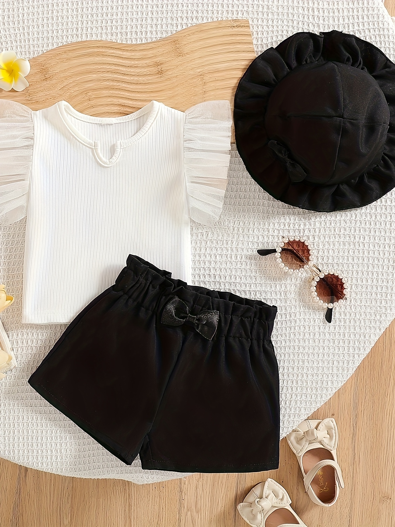 girls' summer fashion casual outfit girls' clothing three Temu