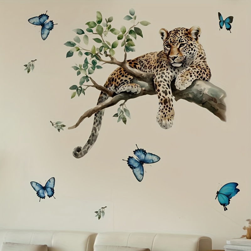 Image of Tree Branch Wall Sticker, Decorate Living Room Porch Bedroom Self-adhesive Painting, Removable Pvc Wall Sticker