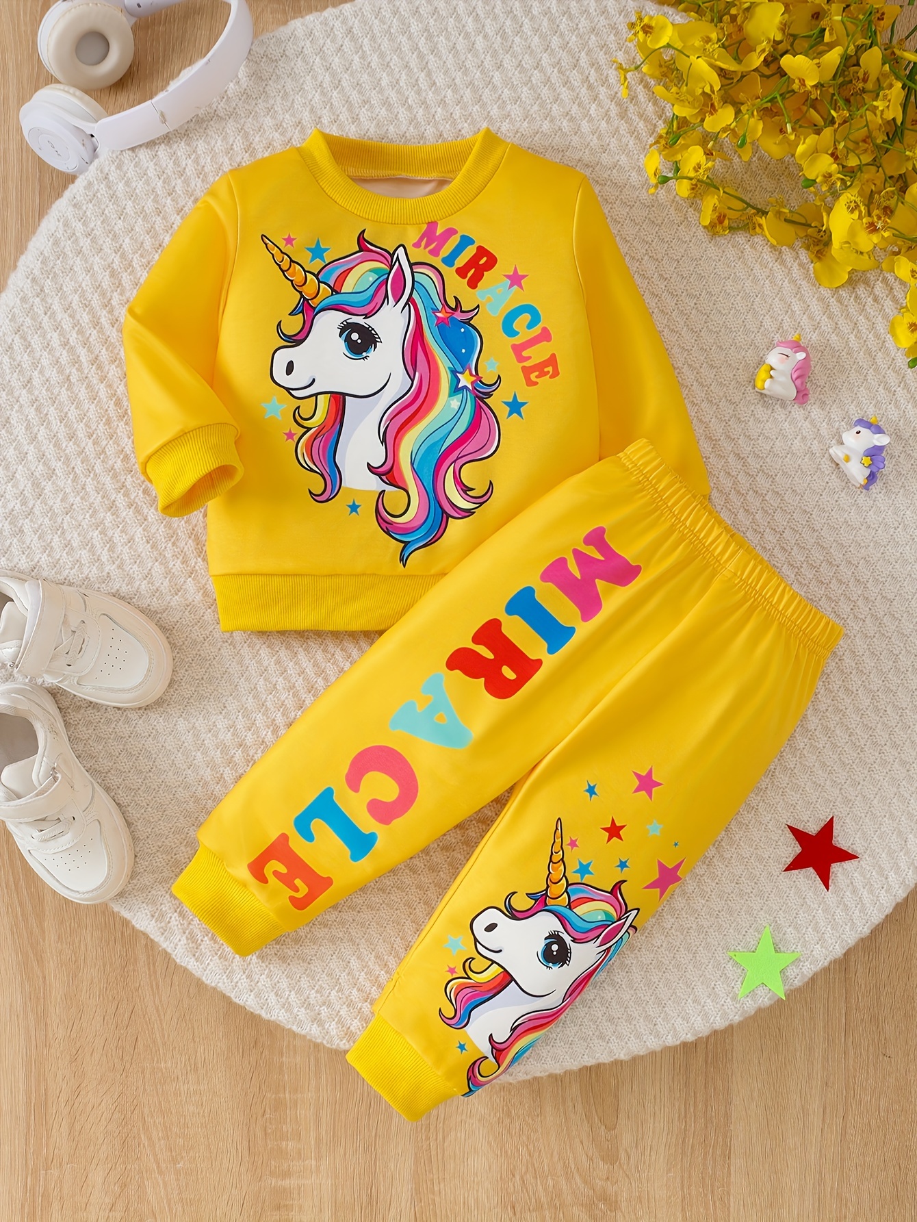 Ensemble Haut Pantalon A Motif Licorne Bebe Tout Temu Canada