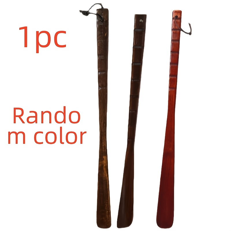 1pc, Long-handled Wooden Shoehorn, Suitable For Boots And Shoe Shafts, 21.25in