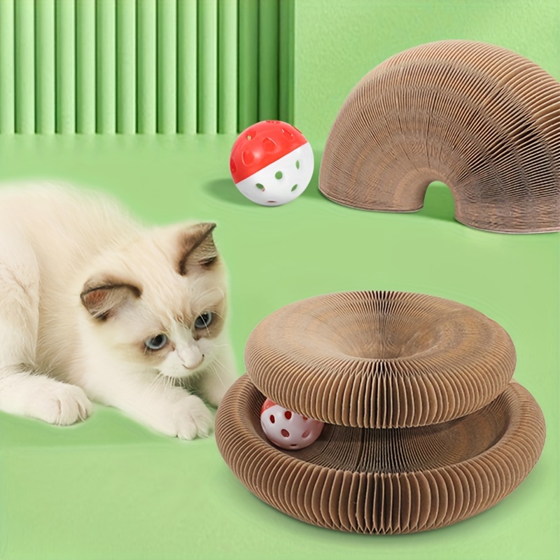 

Magic Organ Cat Scratch Board Cat Toy With Bell Cat Grinding Claw Cat Crawler Comes With Hollow Bell Ball+cat Mint
