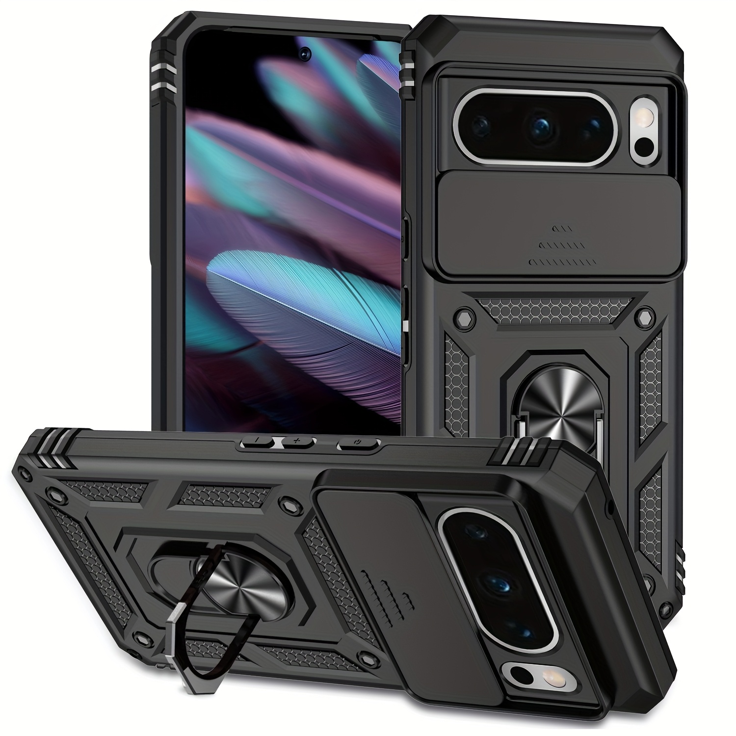 TEMU Phone Case - Durable And Sturdy Sliding Window Phone Case Shock-absorbing Protective Cover, Suitable For Google Pixel 6a 6 7 8 9 Pro 7a 8a