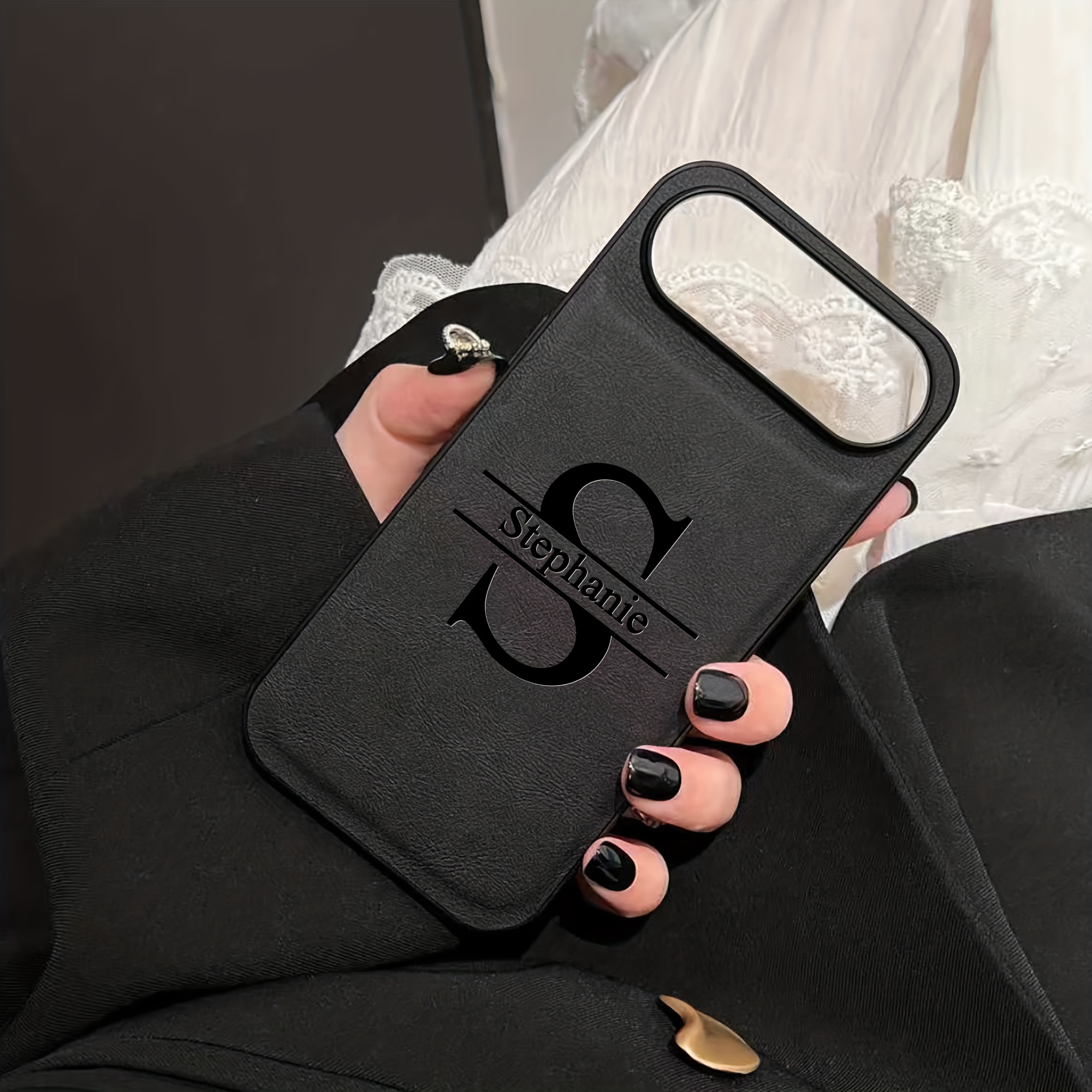 TEMU Phone Case: Personalized Custom Big Letters Customized Name Initial Phone Case Compatible With Iphone 18 17 16 15 14 13 12 11 Pro Style 3d Hot